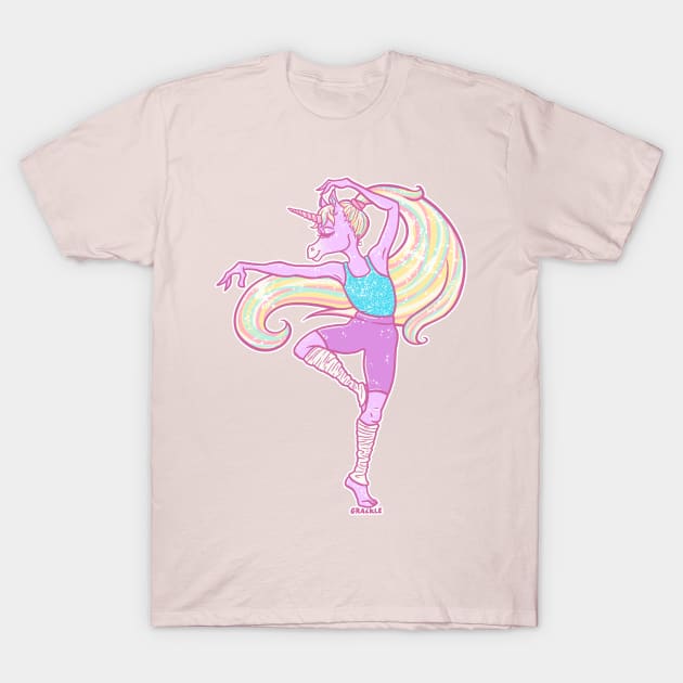 Modern Dance Unicorn T-Shirt by Jan Grackle